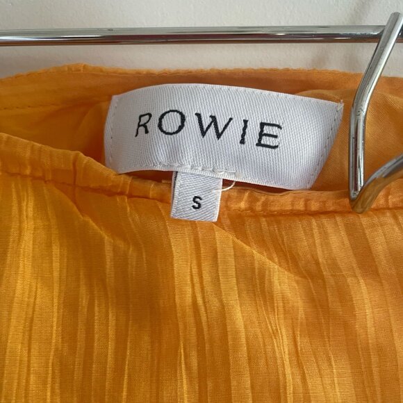 Rowie the Label Jole Silk Mini Wrap Skirt in Valencia Orange - Picture 7 of 9